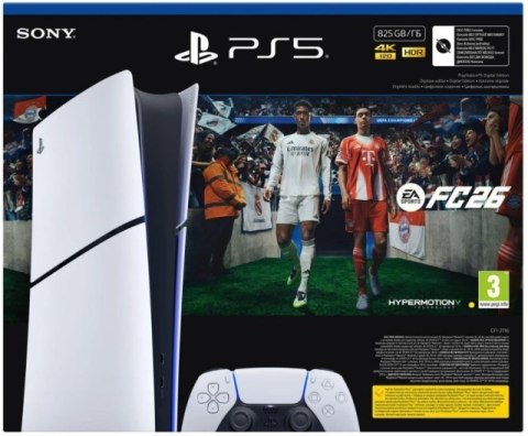 Sony Konsola Sony PlayStation 5 Digital 825GB + EA Sports FC26