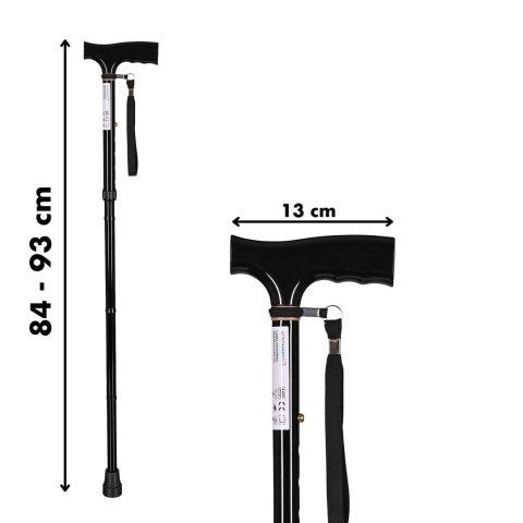 ActionMed Laska inwalidzka, składana (czarna)