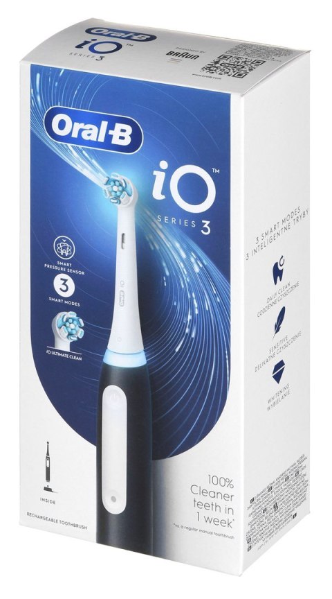 Braun Braun Szczoteczka elektryczna Oral-B iO3 Matt Black
