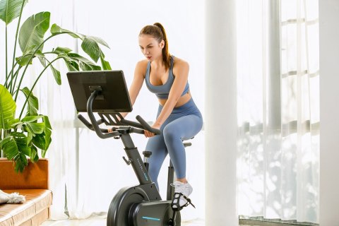 OVICX Rower stacjonarny, magnetyczny OVICX Q200X z ekranem dotykowym 15,6" TFT, WIFI bluetooth&app (WYPRZEDAŻ)