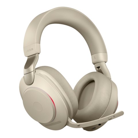Jabra Słuchawki nauszne Jabra Evolve2 85 UC Stereo Link380c, beige + stand