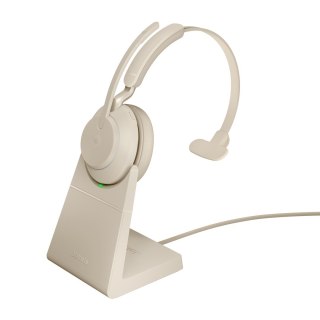 Jabra Sluchawki nauszne bezprzewodowe Jabra Evolve2 65 MS Mono Link380c, beige + stand