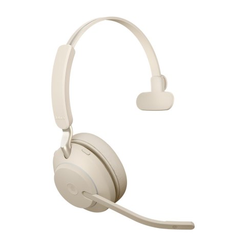 Jabra Sluchawki nauszne bezprzewodowe Jabra Evolve2 65 MS Mono Link380c, beige + stand