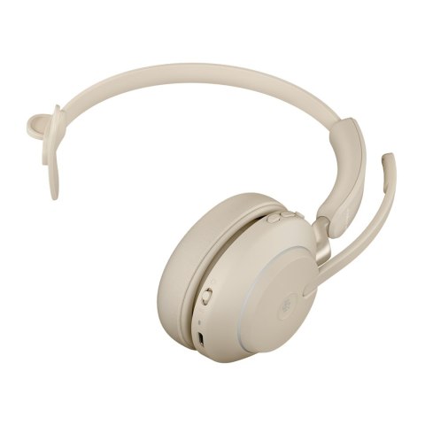 Jabra Słuchawki nauszne bezprzewodowe Jabra Evolve2 65 MS Mono Link380c, beige