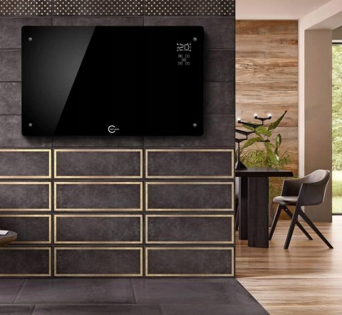 No name Grzejnik elektryczny czarny Q20F1 CARRUZZO