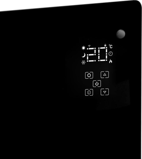 No name Grzejnik elektryczny czarny Q20F1 CARRUZZO