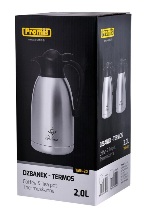 PROMIS PROMIS DZBANEK STALOWY 2,0 L, NADRUK KAWA TMH20K