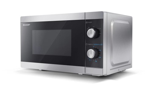 SHARP Kuchenka mikrofalowa SHARP YC-MS01E-S (800W; 20l; kolor srebrny) (WYPRZEDAŻ)