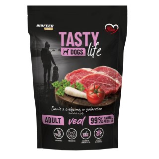 BIOFEED BIOFEED Tasty dog life Mini Cielęcina 90% Saszetka 150g