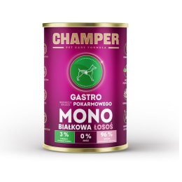 CHAMPER CHAMPER GASTRO MONOBIAŁKOWA łosoś mokra karma dla psa 400g