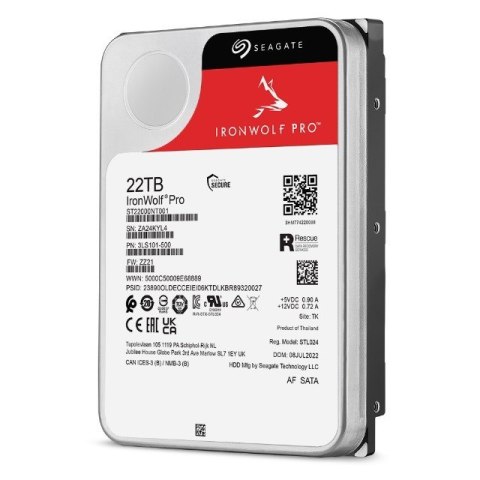 Seagate Dysk twardy HDD Seagate IronWolf Pro 22TB 3,5" SATA ST22000NT001