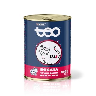 Teo TEO bogata w wołowinę Karma mokra dla kota 850g