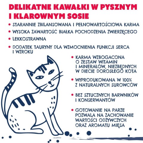 Teo TEO bogata w wołowinę Karma mokra dla kota 850g