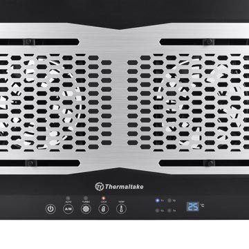 Thermaltake Podkładka chłodząca pod laptop Thermaltake Massive TM CL-N002-PL12BL-A (17.x cala; 2 wentylatory; HUB)