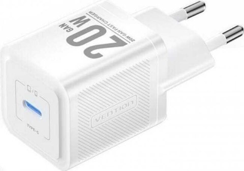 Vention Ładowarka Vention USB-C 20W GaN biała