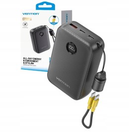 Vention Powerbank Vention 20000mAh 2 x USB-C 1x USB-A z wyświetlaczem 22,5W czarny
