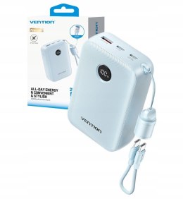 Vention Powerbank Vention 20000mAh 2 x USB-C 1x USB-A z wyświetlaczem 22,5W niebieski