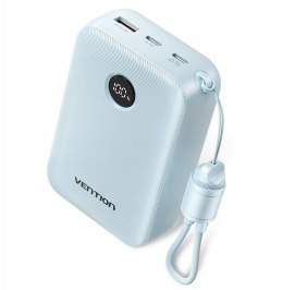 Vention Powerbank Vention 20000mAh 2 x USB-C 1x USB-A z wyświetlaczem 22,5W niebieski