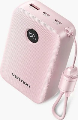 Vention Powerbank Vention 20000mAh 2 x USB-C 1x USB-A z wyświetlaczem 22,5W różowy
