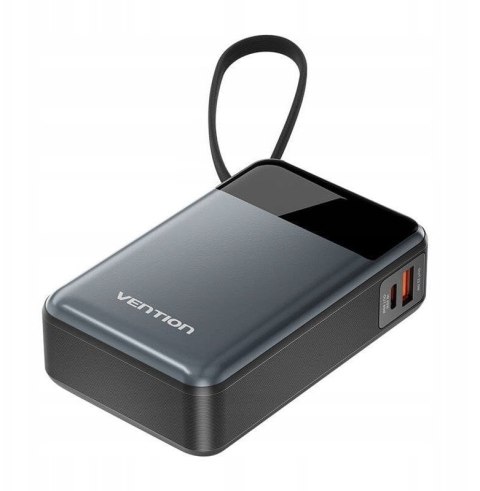Vention Powerbank Vention 20000mAh 65W z wbudowanym kablem USB-C