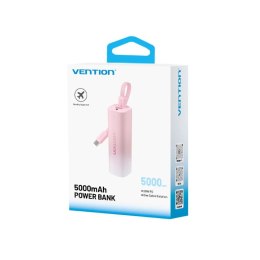 Vention Powerbank Vention 20W PD USB-C Lightning 5000 mAh różowyi gradient