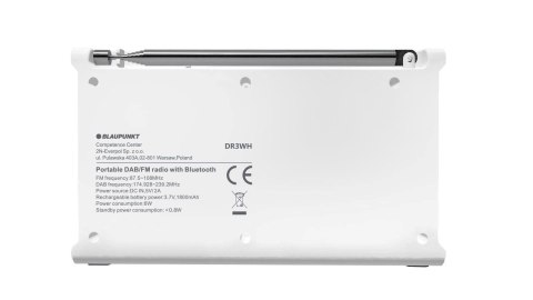 Blaupunkt Radio przenośne BLAUPUNKT DAB DR3WH, biały