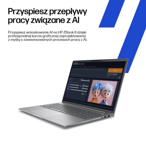Hewlett-Packard HP ZBook 8 G1i 14 Ultra 7 255H 14.0"WUXGA 400nits AG 16GB DDR5 6400 SSD1TB RTX 500 Ada_4GB Cam IR 5 Mpx AI 77Wh W11Pro 3Y OnSite