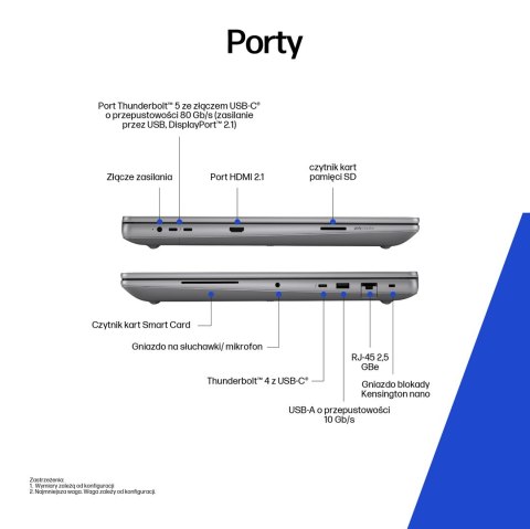 Hewlett-Packard HP ZBook Fury G1i 18 Ultra 7 265HX vPro 18.0"WQXGA IPS 500nits 165Hz AG 32GB DDR5 5600 SSD1TB RTX Pro 2000_8GB Cam IR 5 Mpx AI 9
