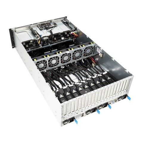 ASUS Platforma Asus Rack (4U) ESC8000A-E12 AMD Epyc 9004 (8x NVMe/SATA HS, 1xM.2, 2x10Gbe, IPMI, 2+2 3000W)