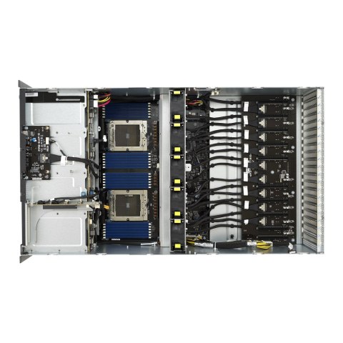 ASUS Platforma Asus Rack (4U) ESC8000A-E12 AMD Epyc 9004 (8x NVMe/SATA HS, 1xM.2, 2x10Gbe, IPMI, 2+2 3000W)