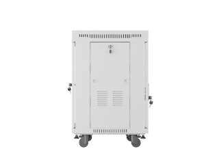 Lanberg LANBERG SZAFA RACK STOJĄCA 19" 15U 600X600 SZARA DRZWI SZKLANE LCD V2 (FLAT PACK)
