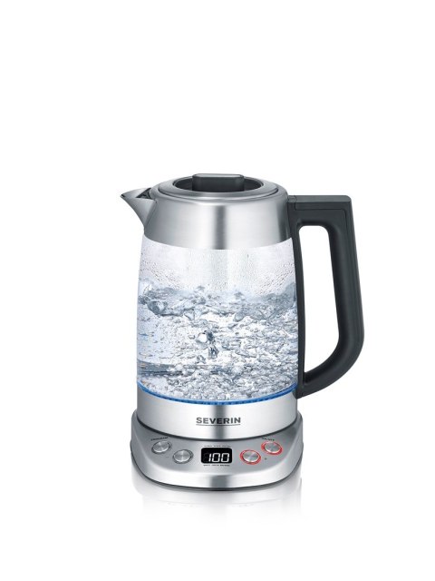 SEVERIN SEVERIN CZAJNIK ELEKTR. SZKŁO-STAL, REGULACJA TEMP. W PODST. AUTO. PROGRAMY, SITKO DO HERBATY, 1,7 L, MOC 3000W WK3480