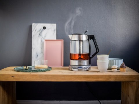 SEVERIN SEVERIN CZAJNIK ELEKTR. SZKŁO-STAL, REGULACJA TEMP. W PODST. AUTO. PROGRAMY, SITKO DO HERBATY, 1,7 L, MOC 3000W WK3480