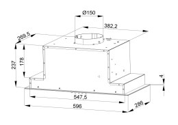 MAAN Okap do zabudowy podszafkowy MAAN Atlas 60 Czarny