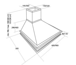 AKPO Okap kominowy przyścienny rustykalny AKPO WK-4 RUSTICA 60 beżowy ecru