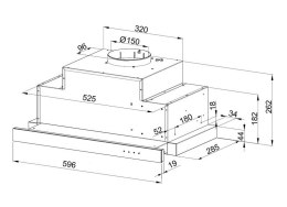 MAAN Okap teleskopowy MAAN Corona Bis 60 czarny