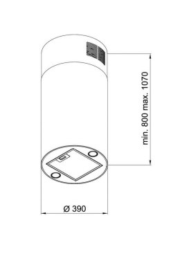 MAAN Okap wyspowy tuba MAAN Elba 2 39 złoty połysk