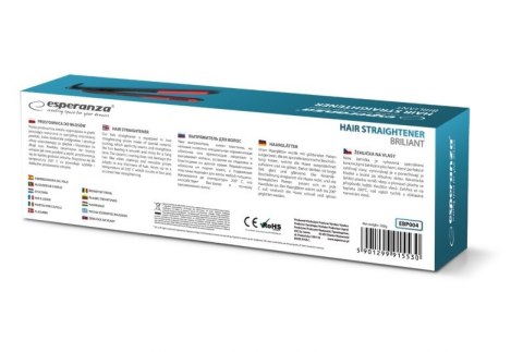 Esperanza Prostownica do włosów Esperanza Brilliant EBP004 (35W; kolor czarny)
