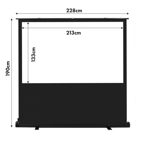 Maclean MACLEAN PRZENOŚNY EKRAN PROJEKCYJNY, KOMPAKTOWY, PODŁOGOWY, 100", 16:10 MC-213