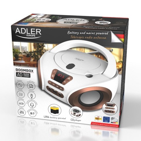 Adler Odtwarzacz CD/MP3 (boombox) ADLER AD 1181wc