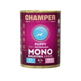 CHAMPER CHAMPER PUPPY MONOBIAŁKOWA łosoś mokra karma dla psa 400 g