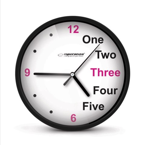 Esperanza ESPERANZA ZEGAR ŚCIENNY PRAGUE CZARNY