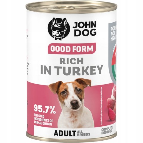 JOHN DOG John Dog GOOD FORM DOROSŁY INDYKA KARMA 400g