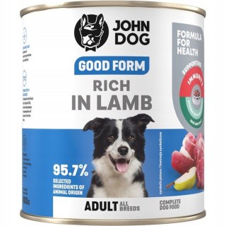 JOHN DOG John Dog GOOD FORM DOROSŁY JAGNIĘCINĘ KARMA 800g