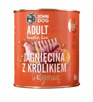 JOHN DOG John Dog PUMPKIN Ad.jagnięcina królik dynia 800g