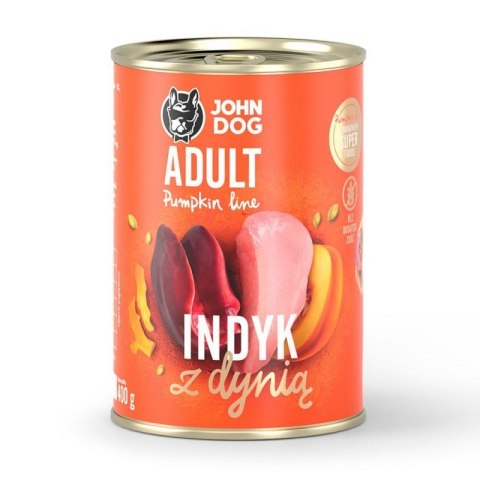 JOHN DOG John Dog PUMPKIN Adult indyk z dynią 400g