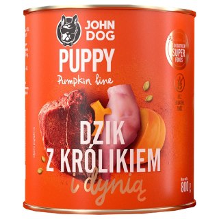 JOHN DOG John Dog PUMPKIN Puppy dzik,królik,dynia 800g
