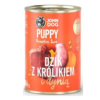 JOHN DOG John Dog PUMPKIN SZCZENIAK dzik,królik,dynia 400g