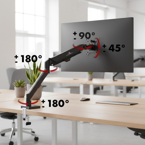 Maclean MACLEAN UCHWYT NA MONITOR, SPRĘŻYNA GAZOWA, 17"-32", 2-10KG, BLACK MC-133