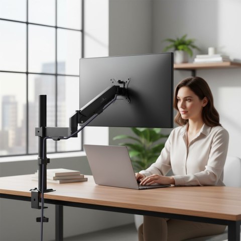 Maclean MACLEAN UCHWYT NA MONITOR, SPRĘŻYNA GAZOWA, 17"-32", 2-10KG, CZARNY MC-135